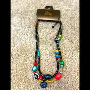 Treska zevar Triple Black Necklaces Rastafari